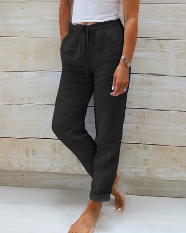 Emma™ - Comfortable Cotton-Linen Pants with Elastic Waistband