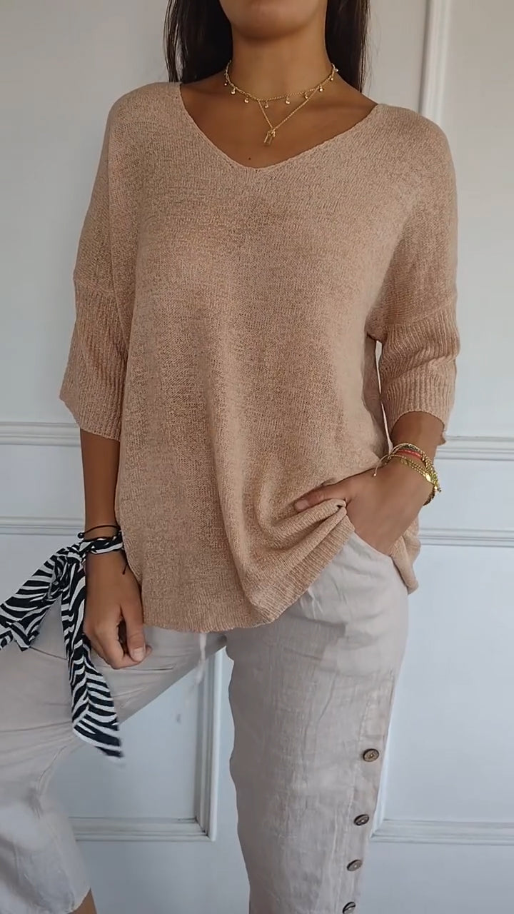 Alexa™ Knit Top with V-neck