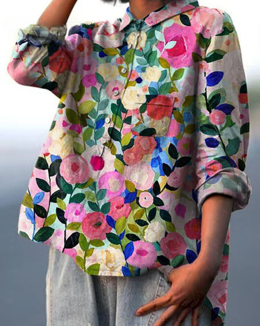 Ada Floral™ | Floral Print Spring Blouse