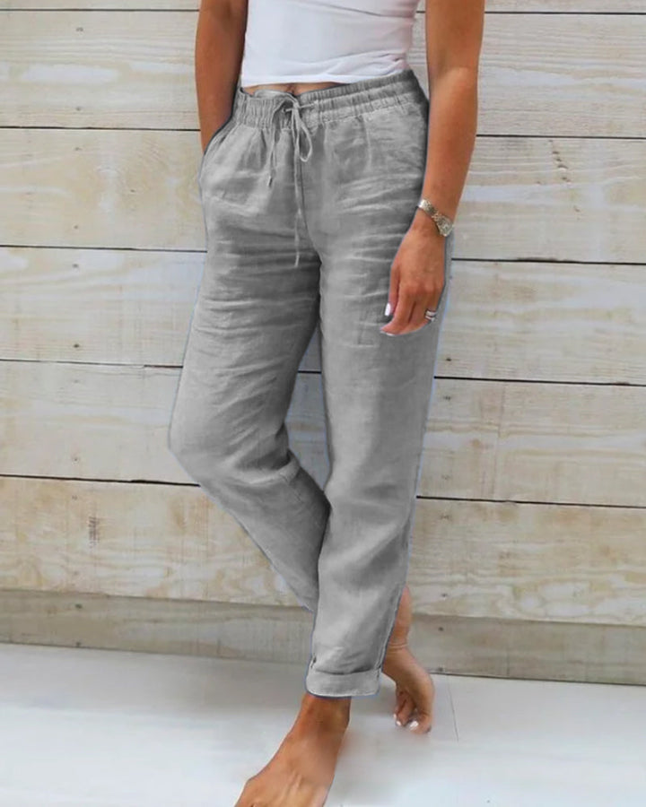 Emma™ - Comfortable Cotton-Linen Pants with Elastic Waistband