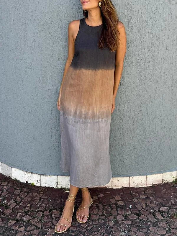 Aria™ - Stylish Casual Tie-Dye Long Dress