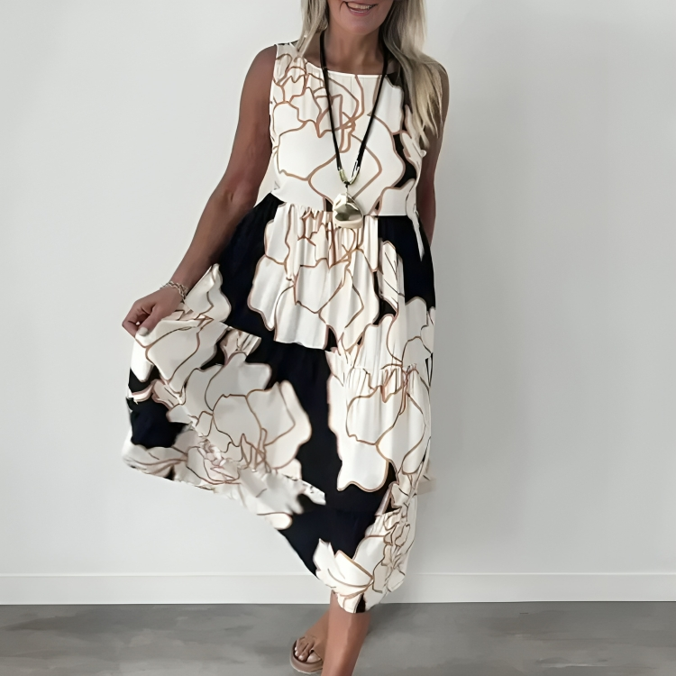 Hazel™ - Stylish Loose Floral Print Long Dress