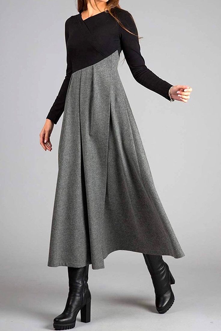 Lily/ Chic Long-Sleeve Maxi Dress