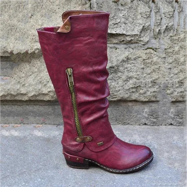 ALAINA - ZIPPERED AND POCKETED BOOTS