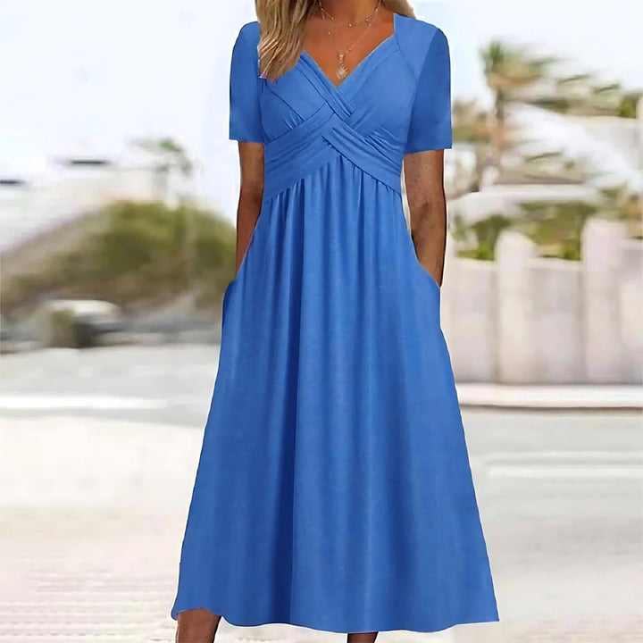 Elisa ™ | Elegant midi dress with flattering tummy control