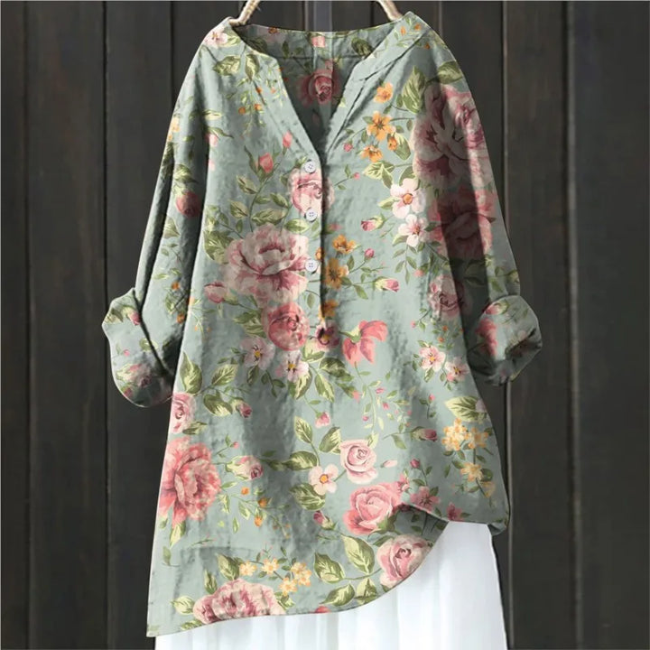 Maya | Cotton Floral Blouse