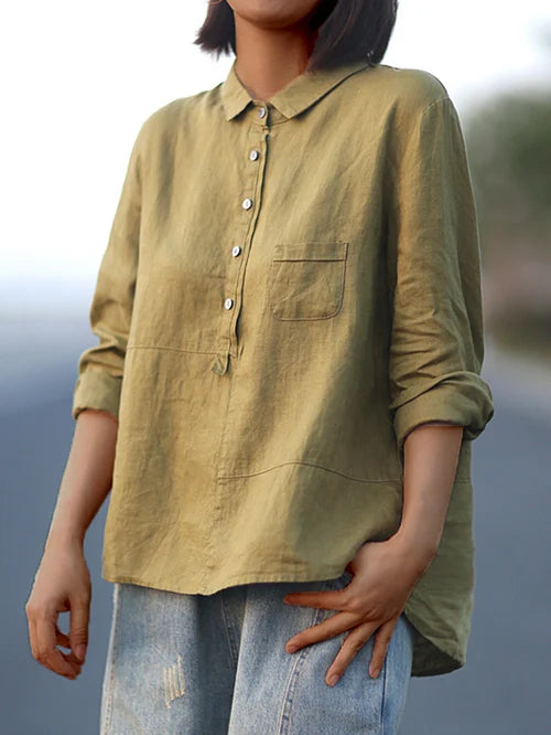 LUNA™ COLORFUL COTTON AND LINEN SHIRT